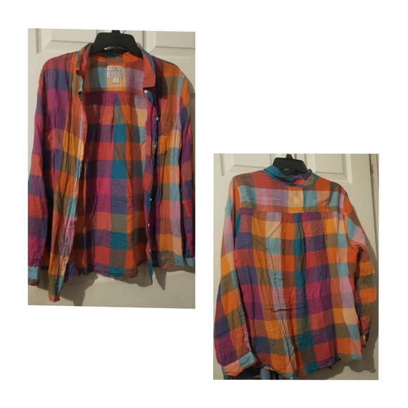 Colorful Plaid Button Up - Picture 3 of 3